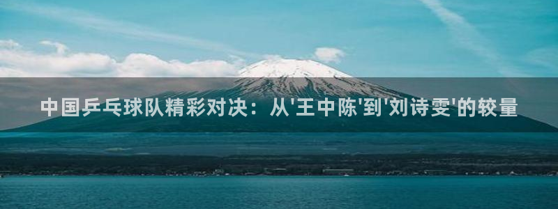 中国乒乓球队精彩对决：从\'王中陈\'到\'刘诗雯\'的较量